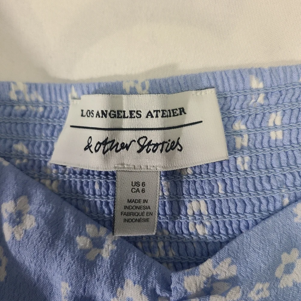 & Other Stories Blue Floral Maxi‎ Dress Size 6